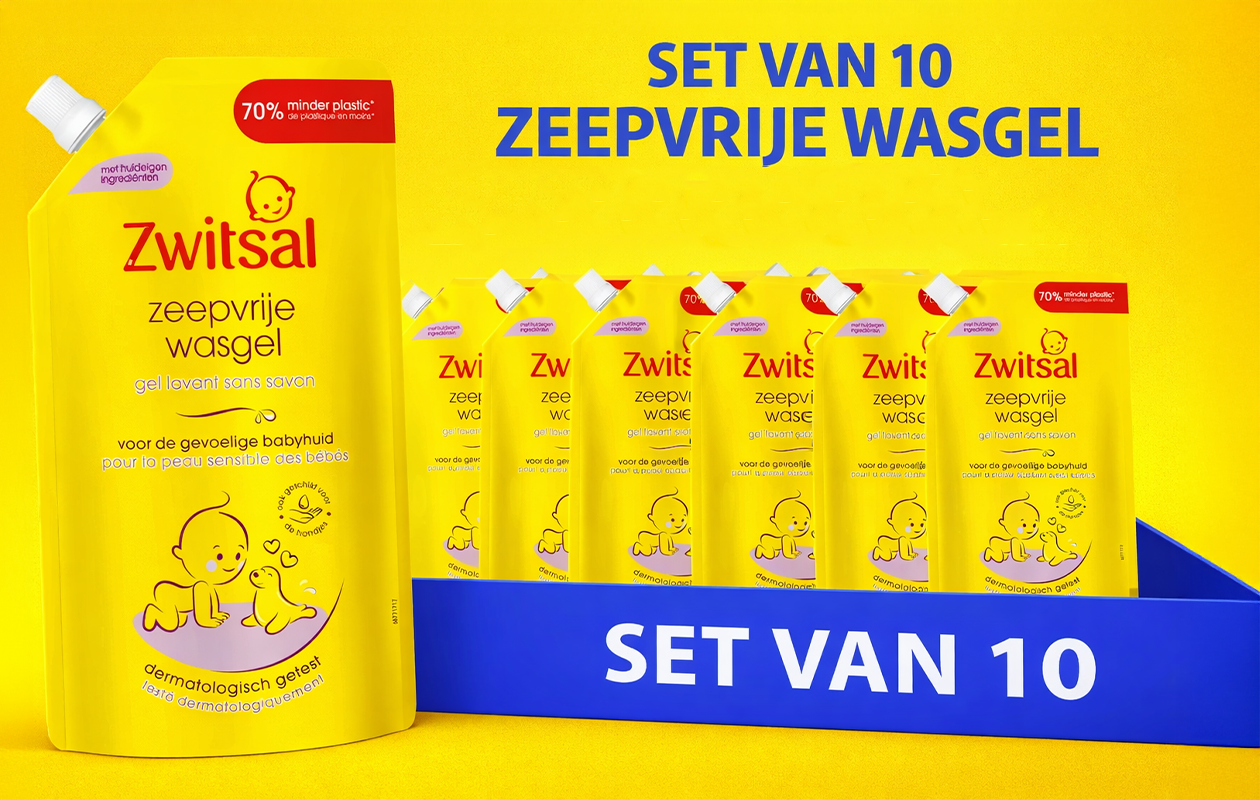 Zwitsal Showergel navullingen voordeelverpakking 10 stuks