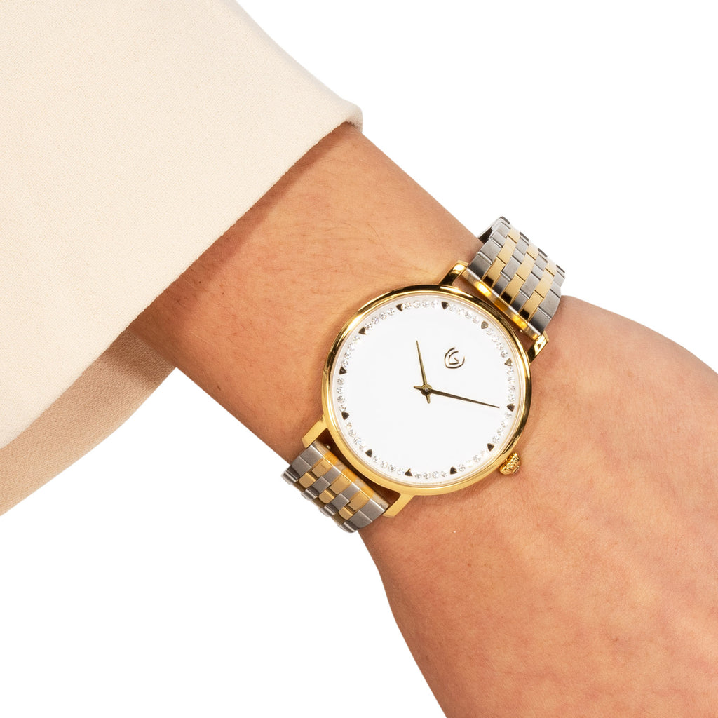 Dameshorloge met metalen band van VIGI model Shine Bright