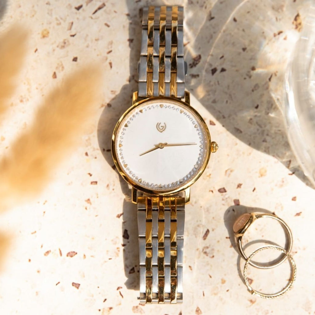 Dameshorloge met metalen band van VIGI model Shine Bright