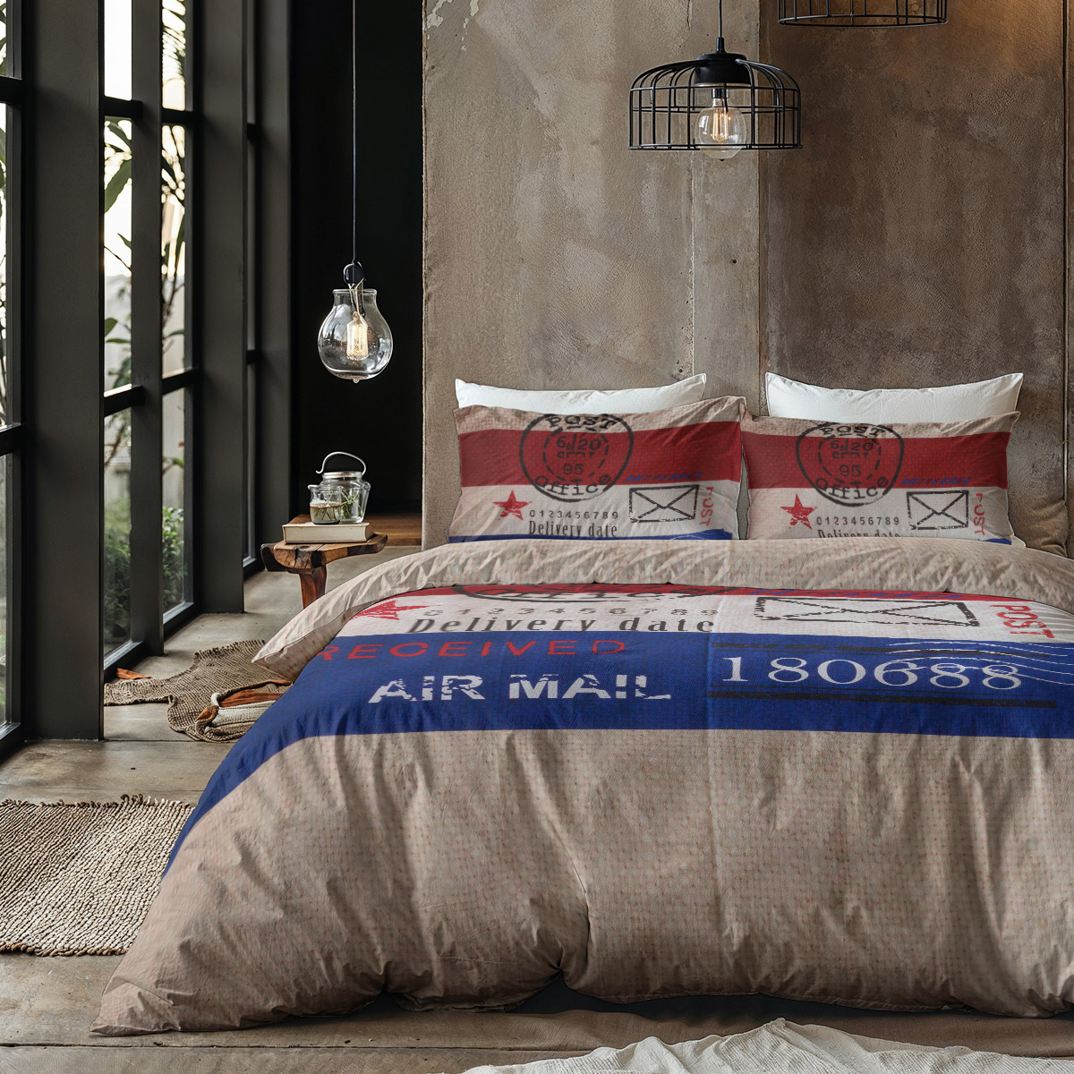 Dekbedovertrekset The Cotton Collection 200x200/220+2*60x70 cm Post