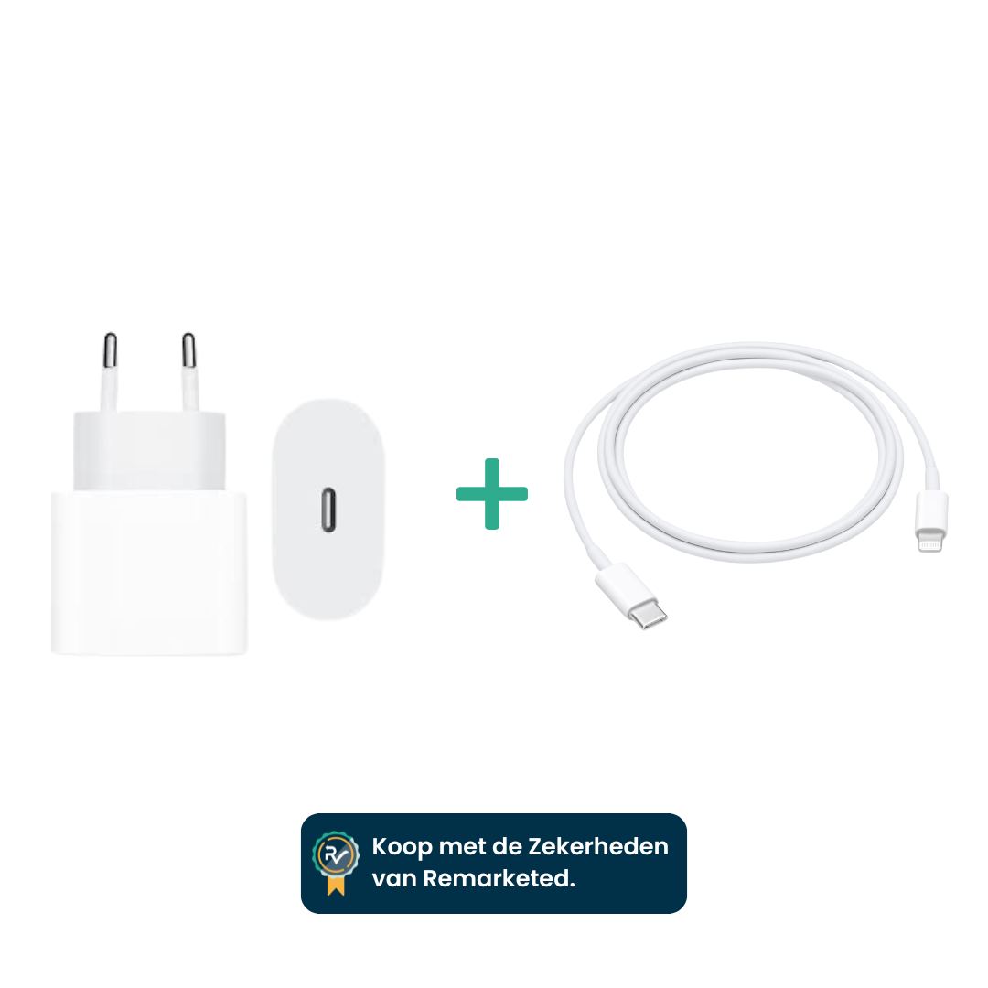 20W iPhone lader + Laadkabel USB C - Lightning