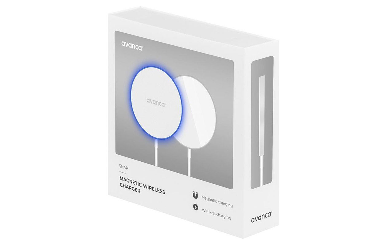 AVANCA draadloze magnetische oplader set (2-pack, wit & roze)