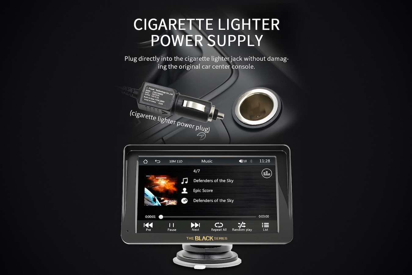 Black series - Autoscherm met touchscreen en achteruitkijk camera 