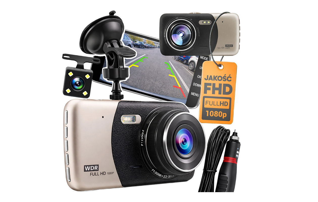 Dashcam Full HD avec caméra de recul