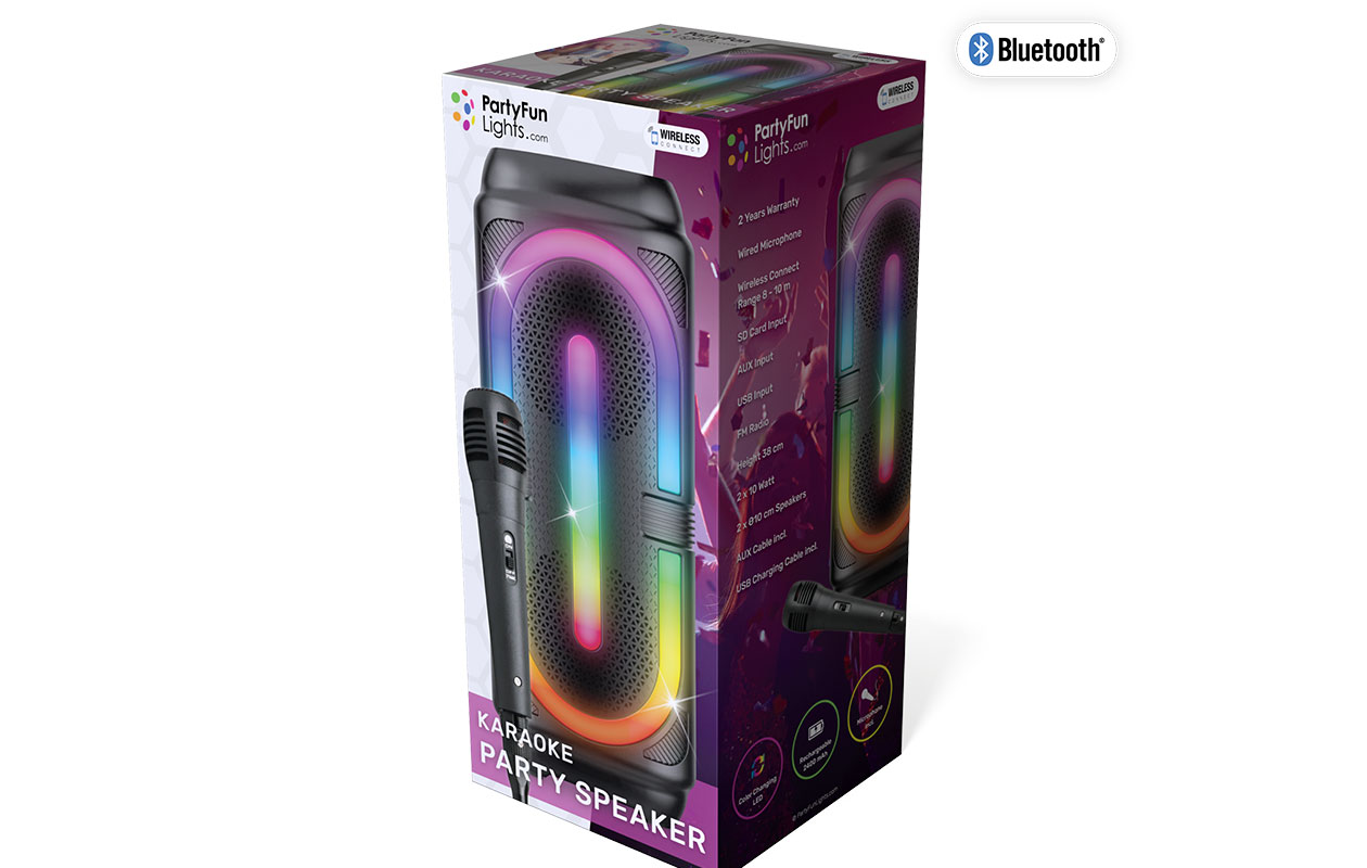 Draadloze karaoke set party speaker met microfoon