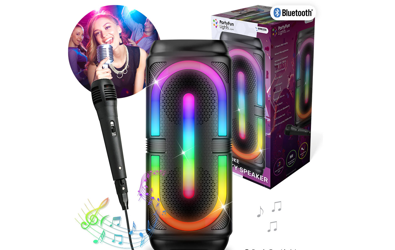 Draadloze karaoke set party speaker met microfoon