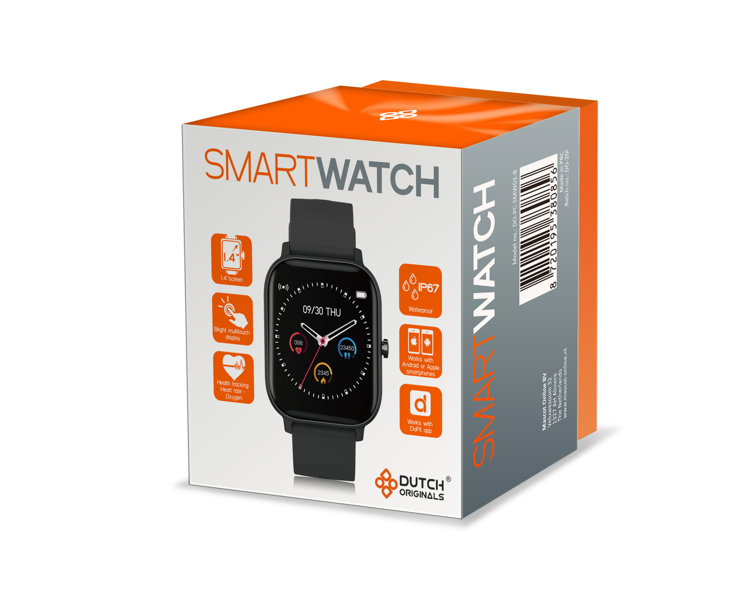 Dutch Original Smartwatch - zwart