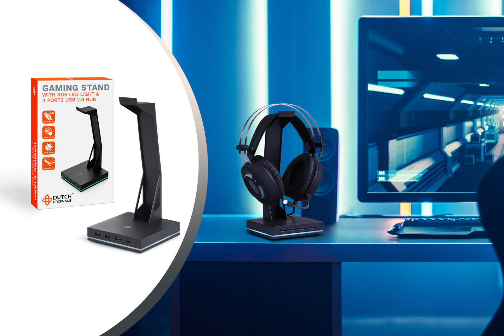 Dutch Originals Headset standaard met LED