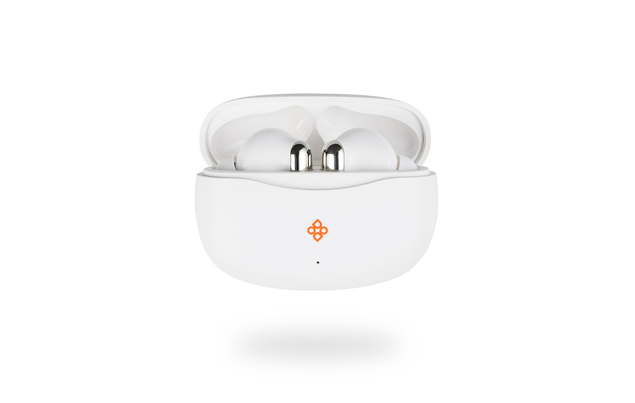 Dutch Originals Écouteurs intra-auriculaires TWS ANC/ENC - Blanc/Argent
