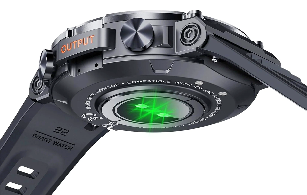 Dutch Wanted Indestructible Stoere Zwarte Smartwatch