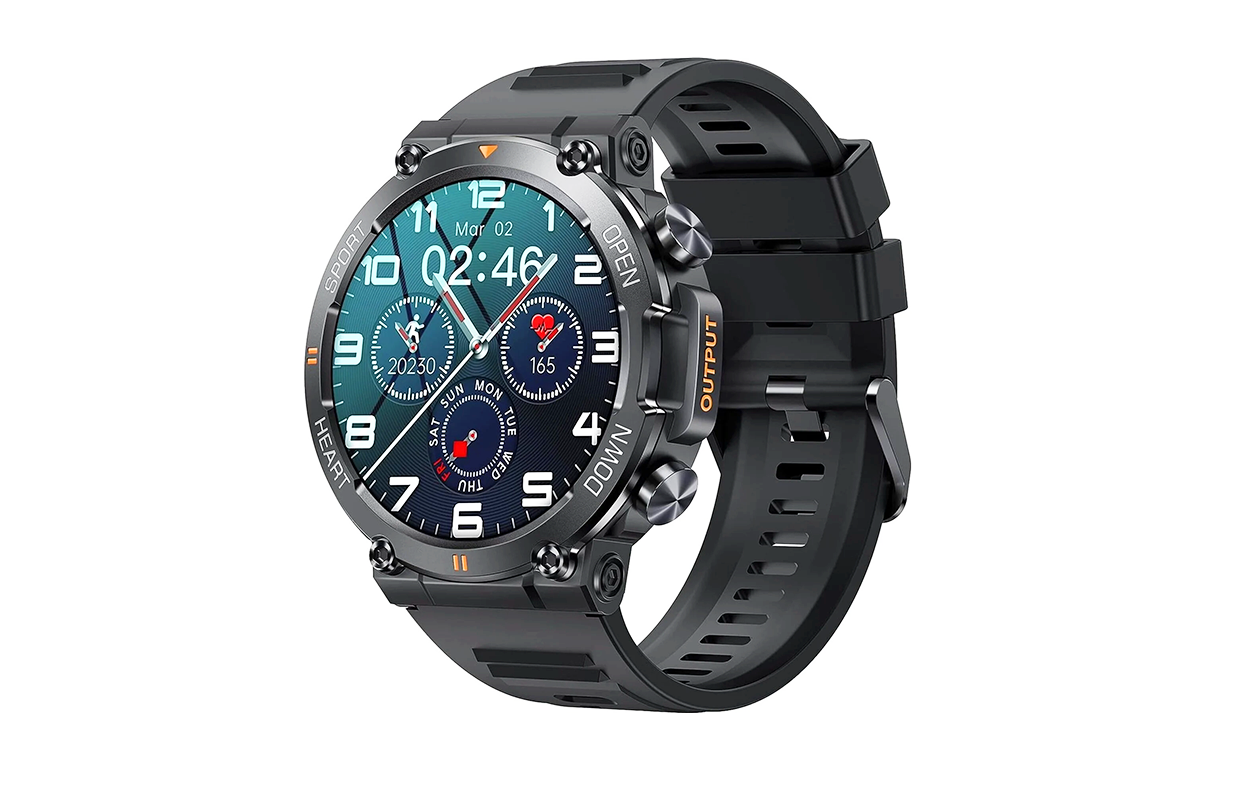 Dutch Wanted Indestructible Stoere Zwarte Smartwatch