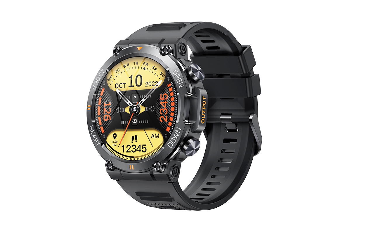 Dutch Wanted Indestructible Stoere Zwarte Smartwatch