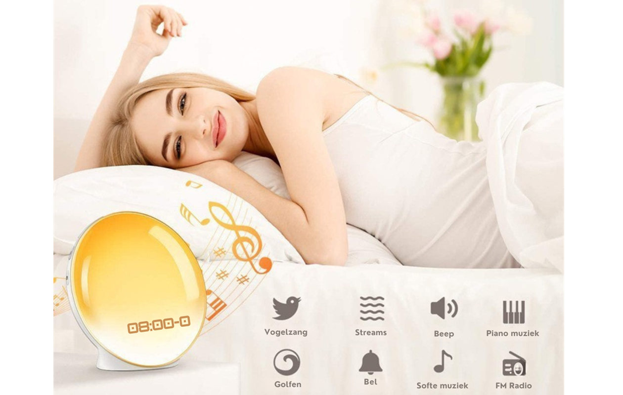 Wake Up Light – Wekkerradio met dubbele wektijd 