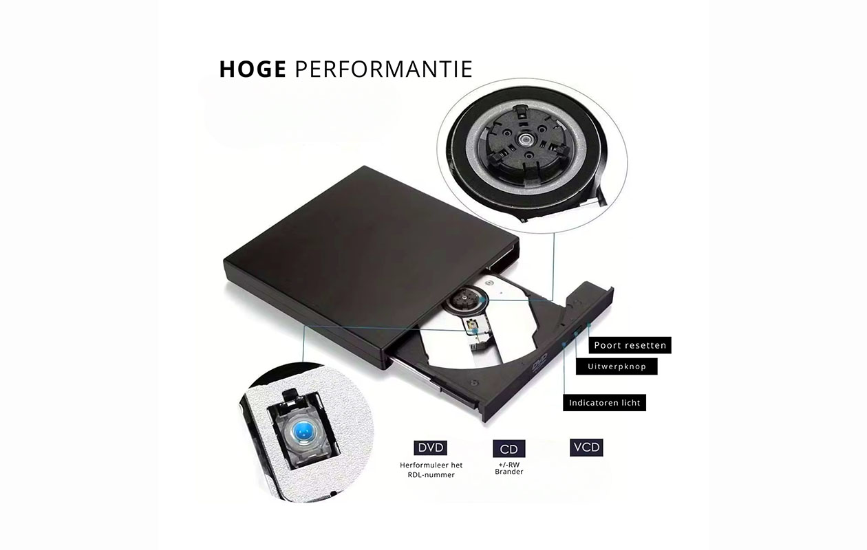 External CD/DVD Drive voor Laptop
