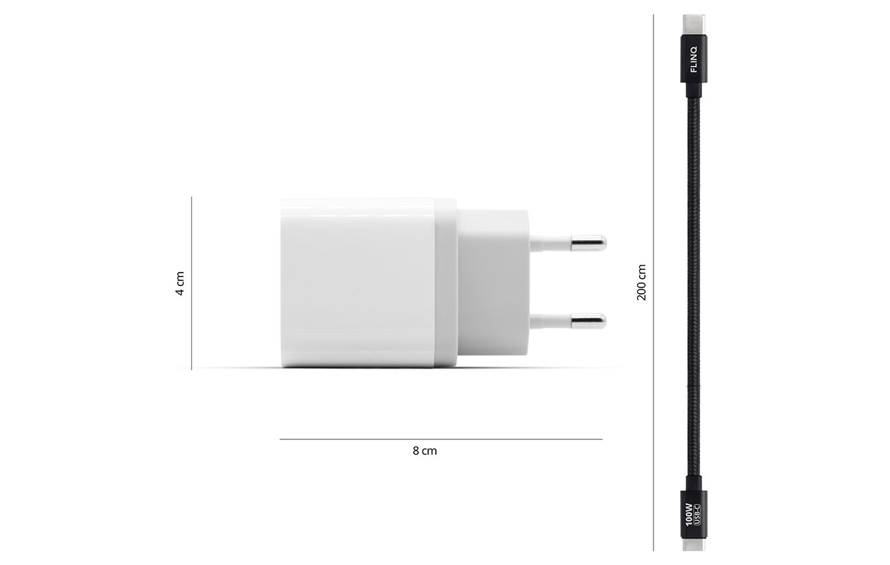 FlinQ USB-C oplaadset 100W