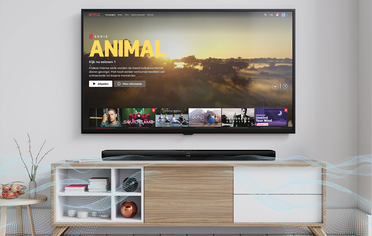 FlinQ Bluetooth Soundbar met ingebouwde Subwoofer