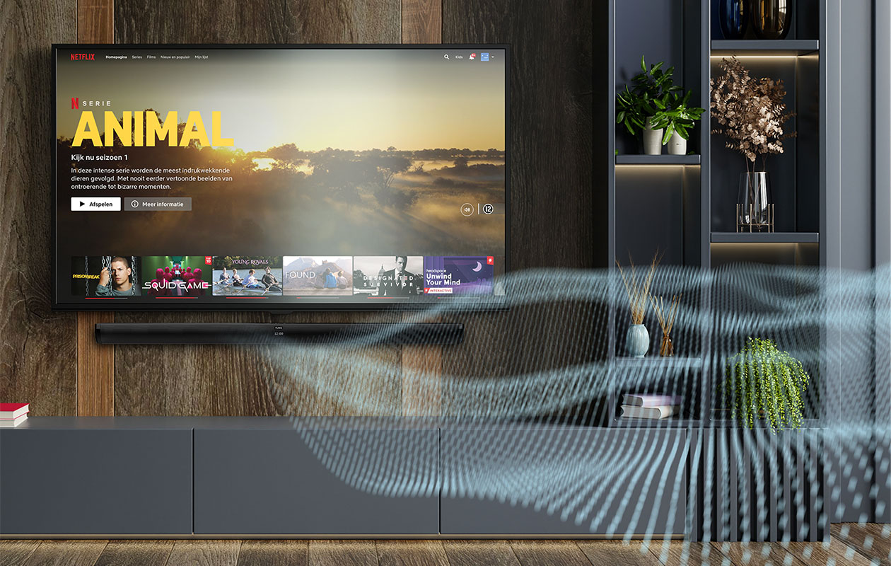 FlinQ Bluetooth Soundbar met ingebouwde Subwoofer