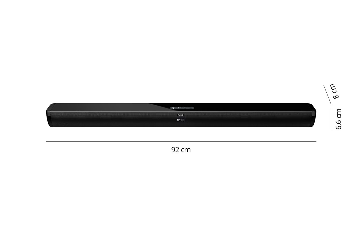 FlinQ Bluetooth Soundbar met ingebouwde Subwoofer