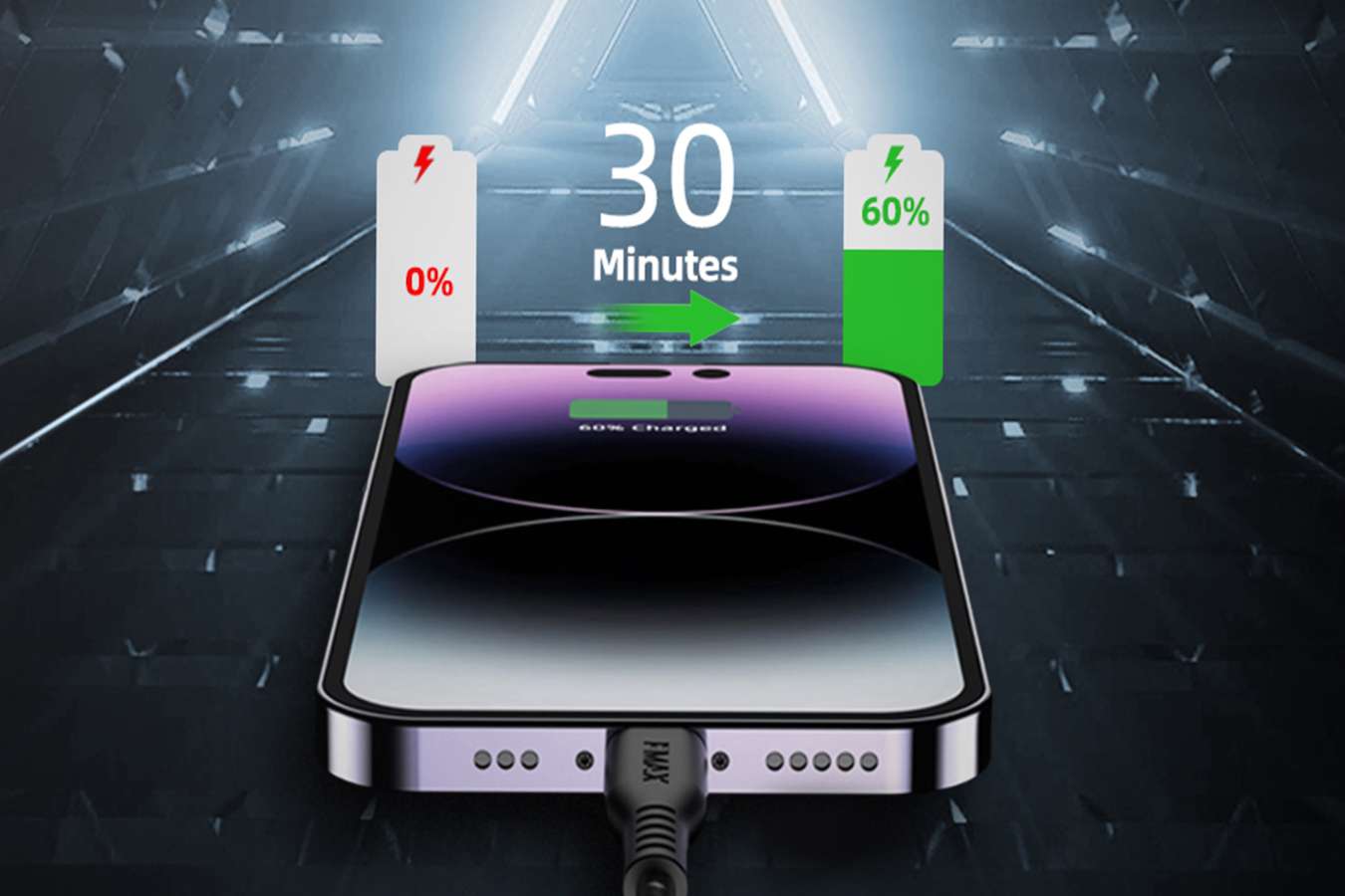 FMAX - Oplaadkabel - Type-C Lightning USB kabel - 1.2 meter - MFI gecertificeerd