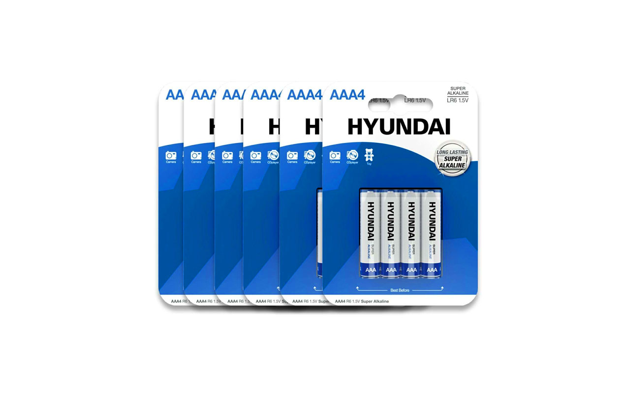 Hyundai batterijen super Alkaline AAA batterijen (60 stuks)