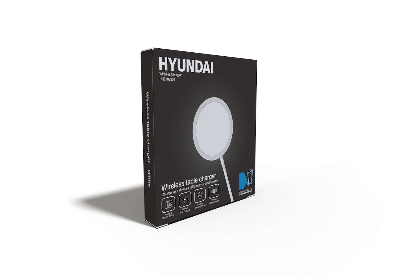 Hyundai Electronics - Draadloze en Magnetische Telefoon Oplader - Zilver