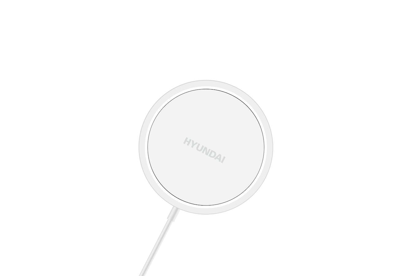 Hyundai Electronics - Draadloze en Magnetische Telefoon Oplader - Zilver
