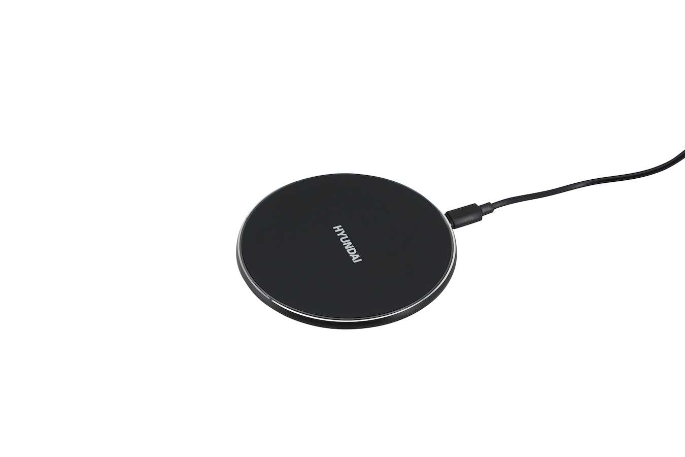 Hyundai Electronics - Draadloze QI Telefoon Oplader met LED-Indicator - Zwart