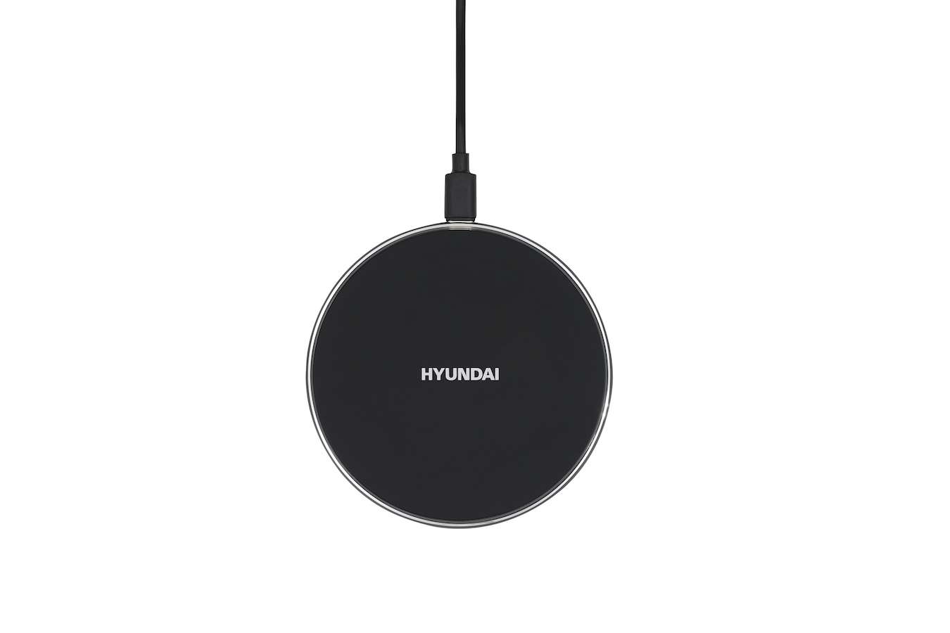 Hyundai Electronics - Draadloze QI Telefoon Oplader met LED-Indicator - Zwart