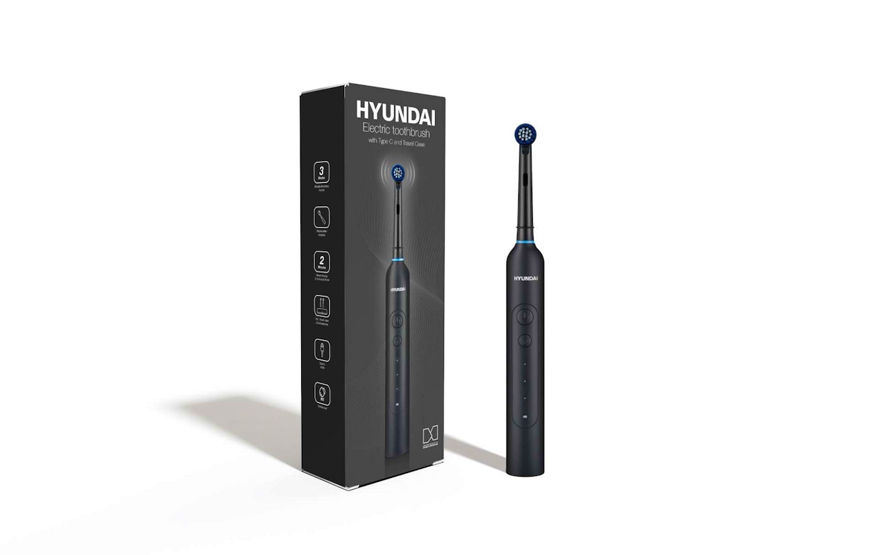 Hyundai Electronics - Brosse à dents électrique - Avec brosse rotative - Sans étui de transport