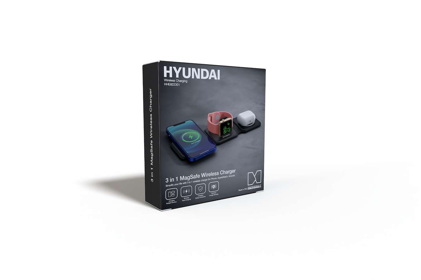 Hyundai Electronics - Magnetisch opvouwbaar oplaadstation - 3 in 1