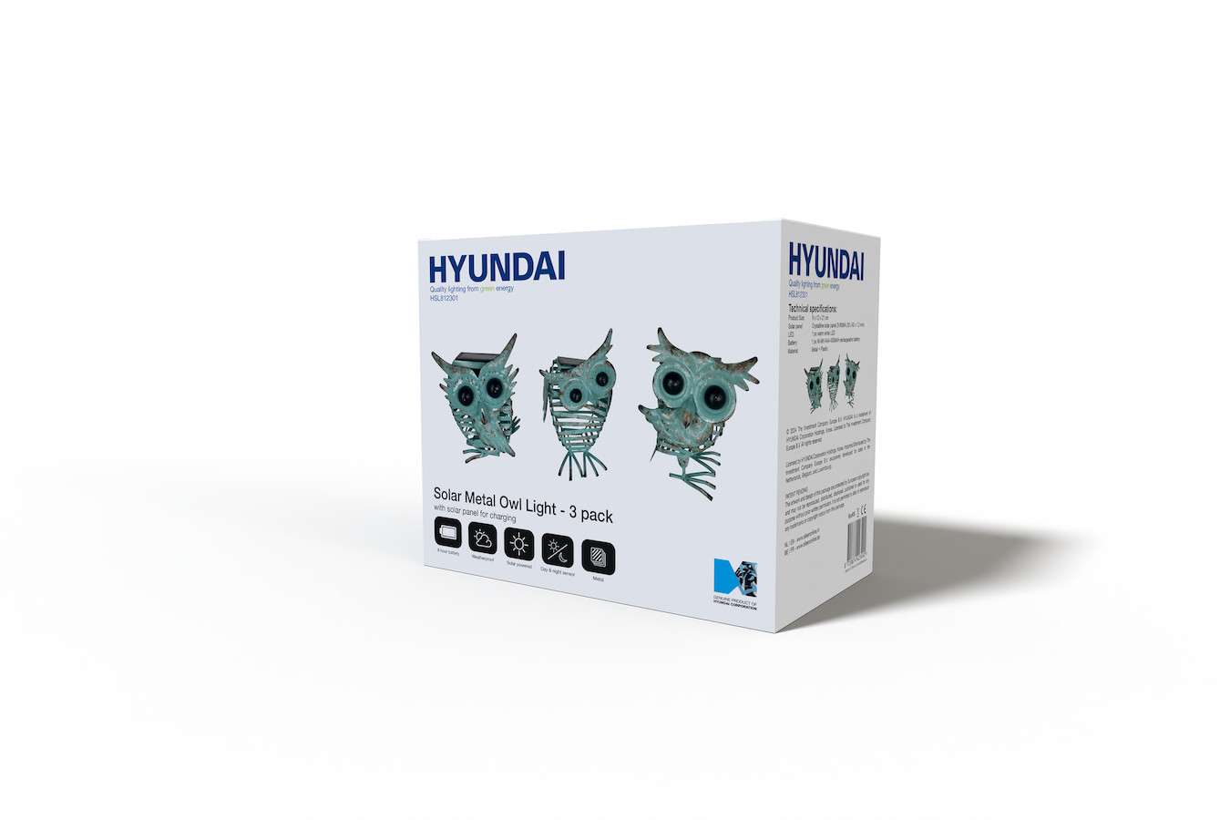 Hyundai Lighting - Lampes animaux - Vintage Owl - lot de 3