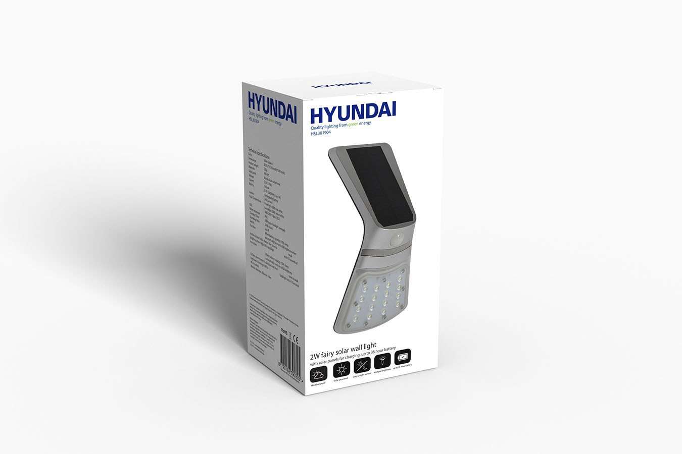 Hyundai Lighting - Fairy wandlamp op zonne-energie - 2W