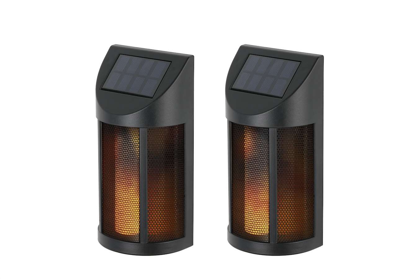 Hyundai Lighting - Luxe solar bollard wandlamp - 2 stuks
