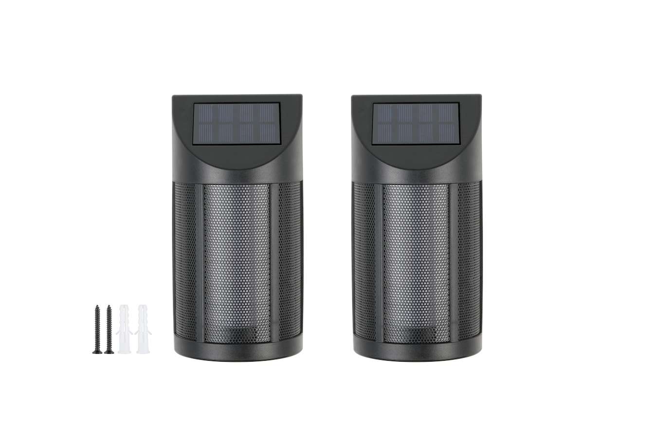 Hyundai Lighting - Luxe solar bollard wandlamp - 2 stuks