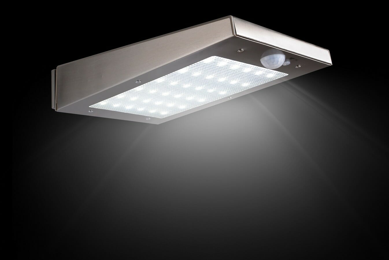Hyundai Lighting - RVS wandlamp op zonne-energie - XL