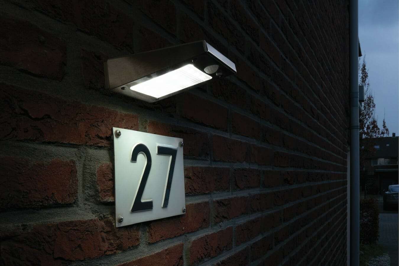 Hyundai Lighting - RVS wandlamp op zonne-energie - XL