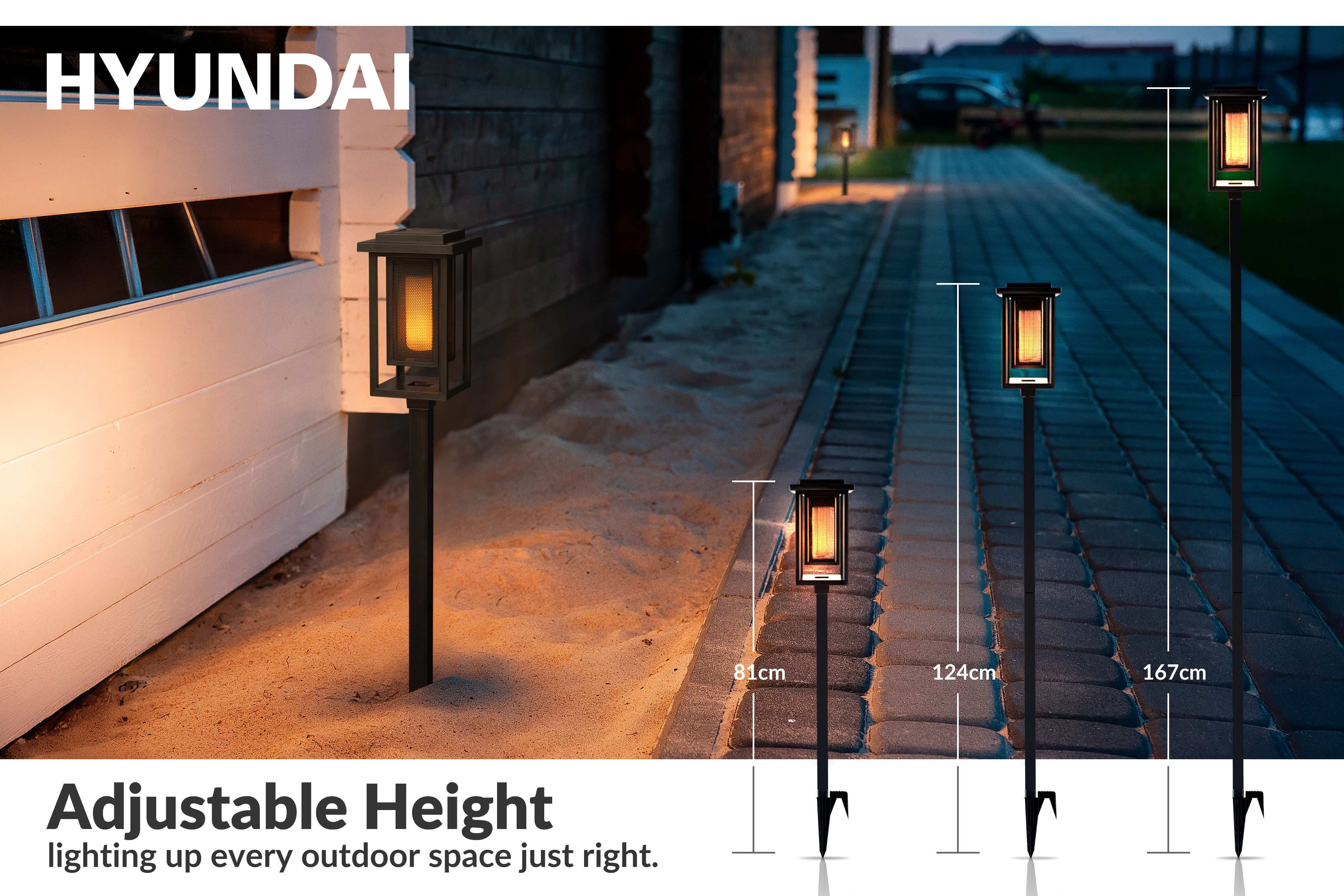 Hyundai Lighting padverlichting op zonne-energie - 2 stuks