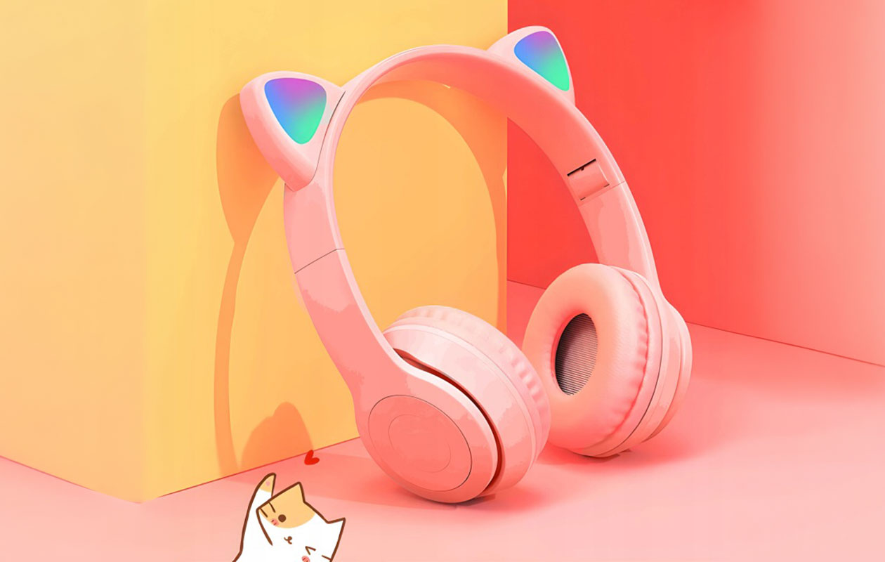 Kinder bluetooth led rgb koptelefoon