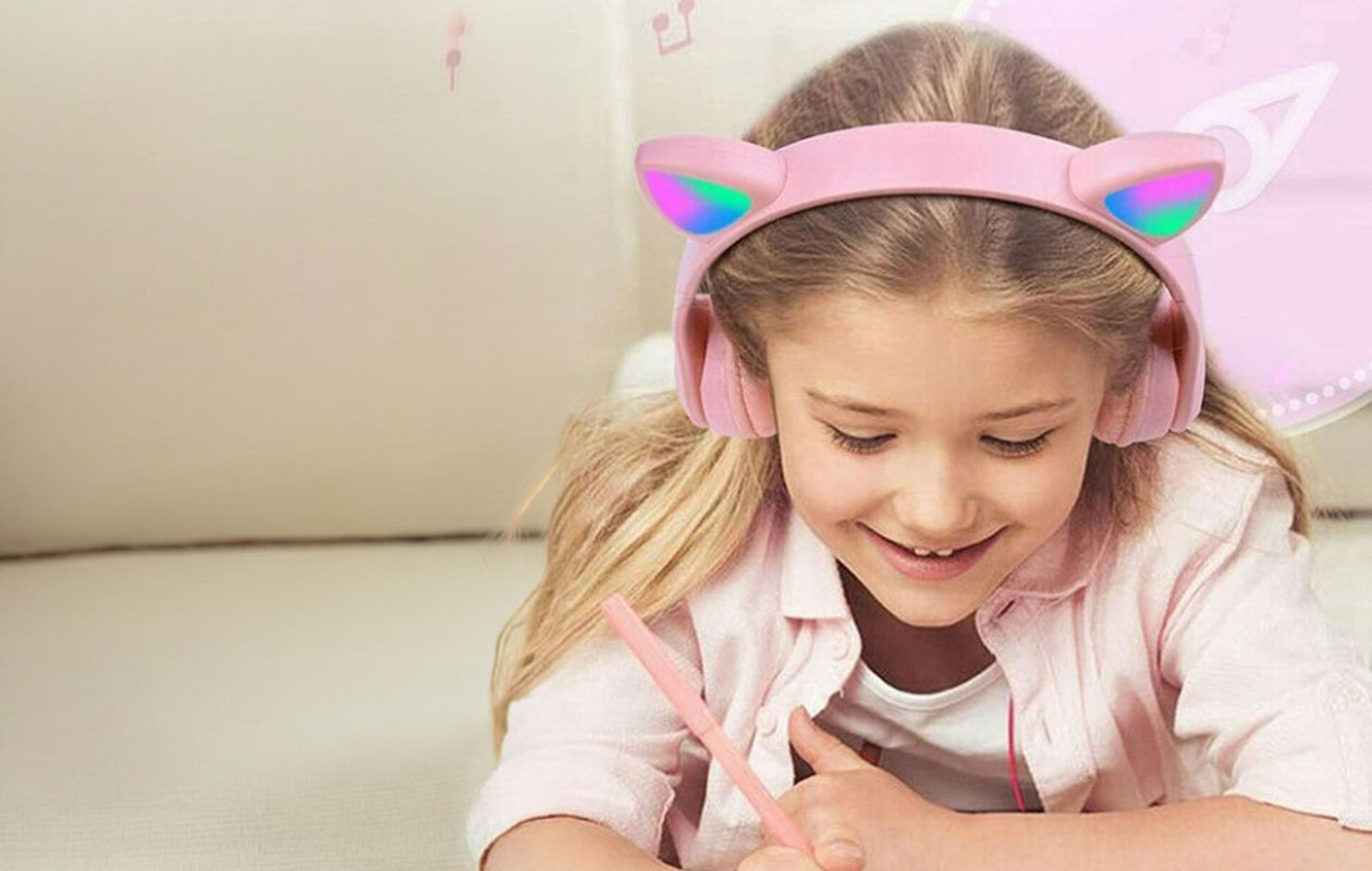 Kinder bluetooth led rgb koptelefoon