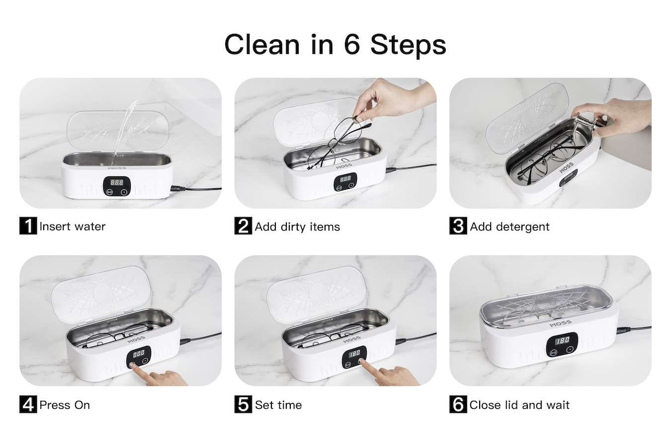 Moss - Ultrasonic reiniger - Ultrasoon - 400 ml