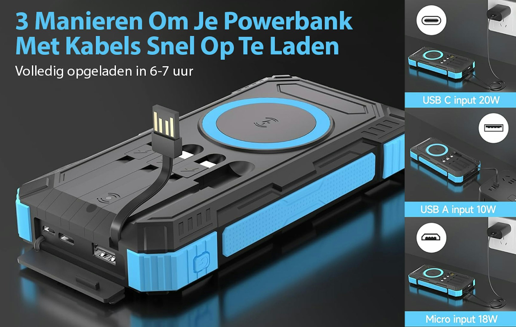 OOQE MultiCharge 4 geavanceerde noodpowerbank