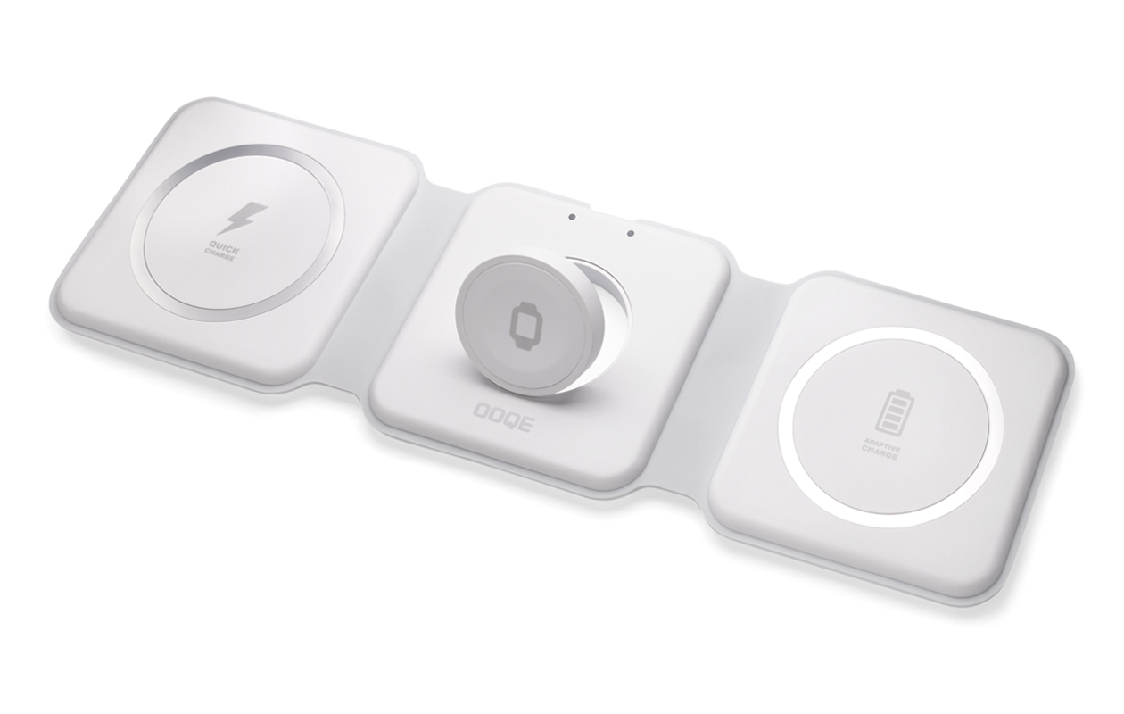 OOQE QCharge Pro geavanceerde 3-in-1 draadloze oplader