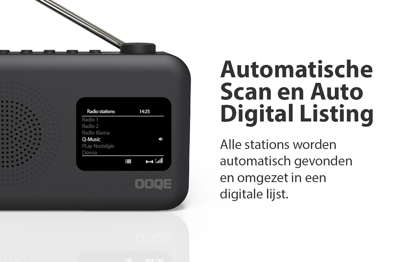 OOQE TUNE PRO geavanceerde 4-in-1 DAB+ (nood)radio met vele functies