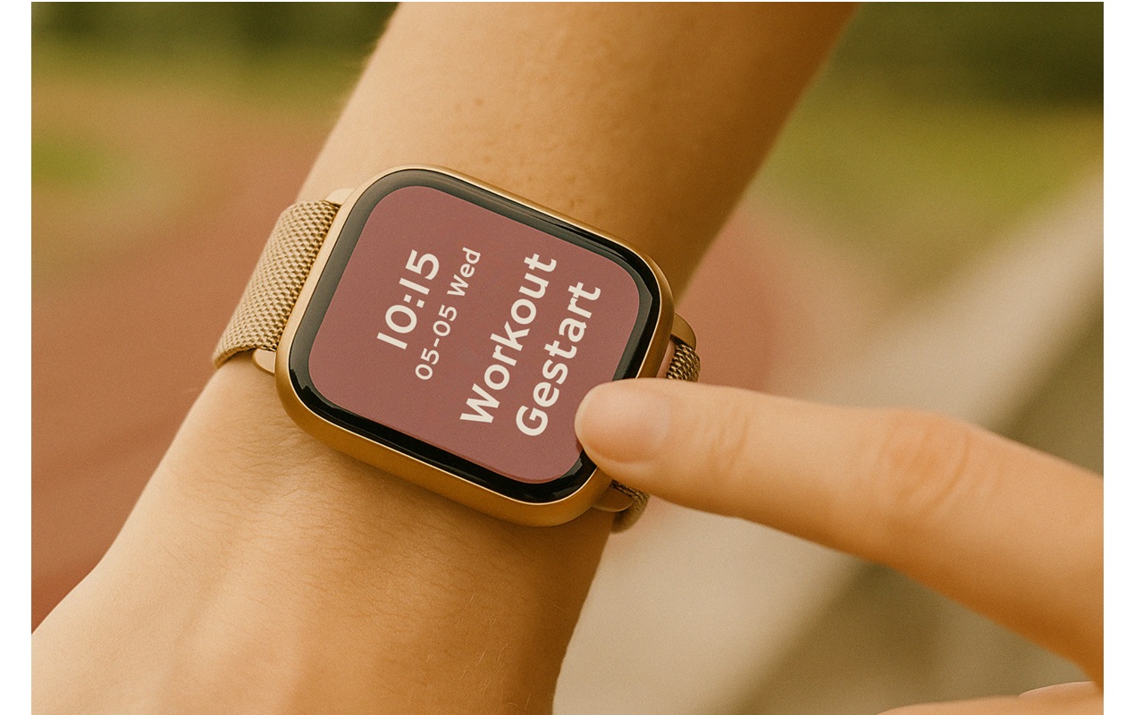 Parya Official gold smartwatch met stappenteller