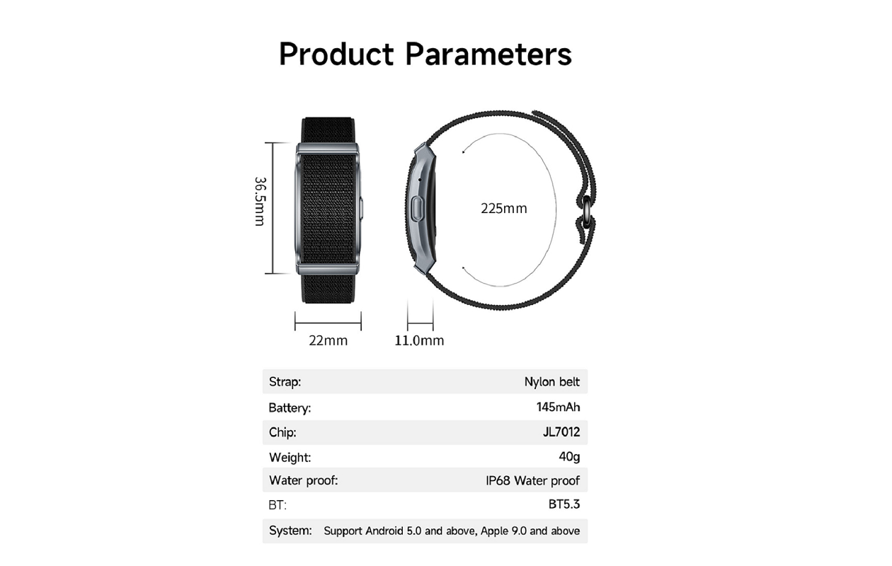 Parya Smartband - 24h Sport Tracker