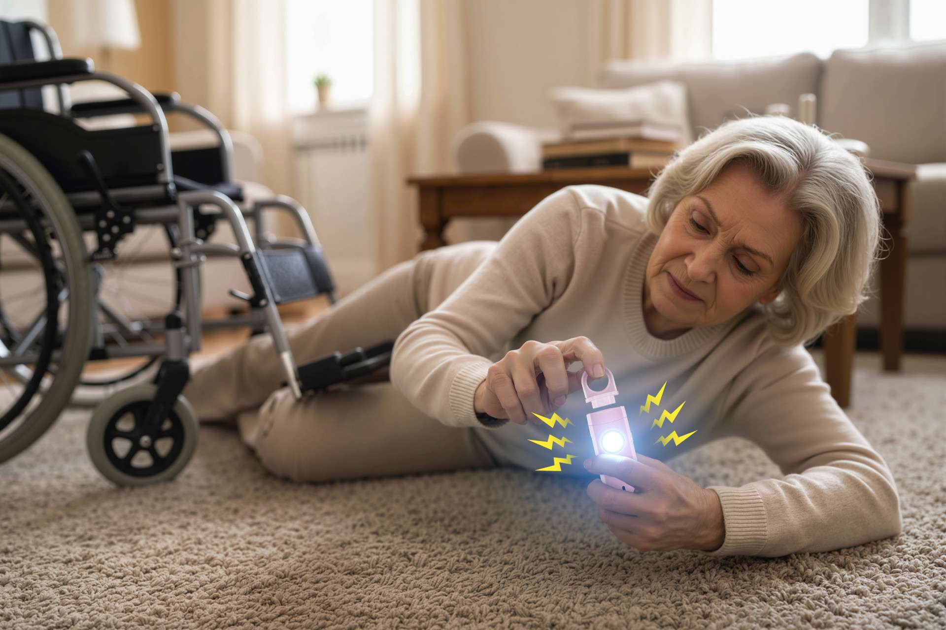 Alarme personnel de sécurité - Avec sirène d'urgence 130 dB et lumière LED SOS
