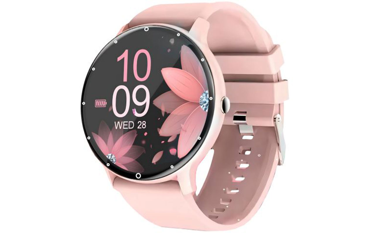 Roze dames smartwatch met Bluetooth