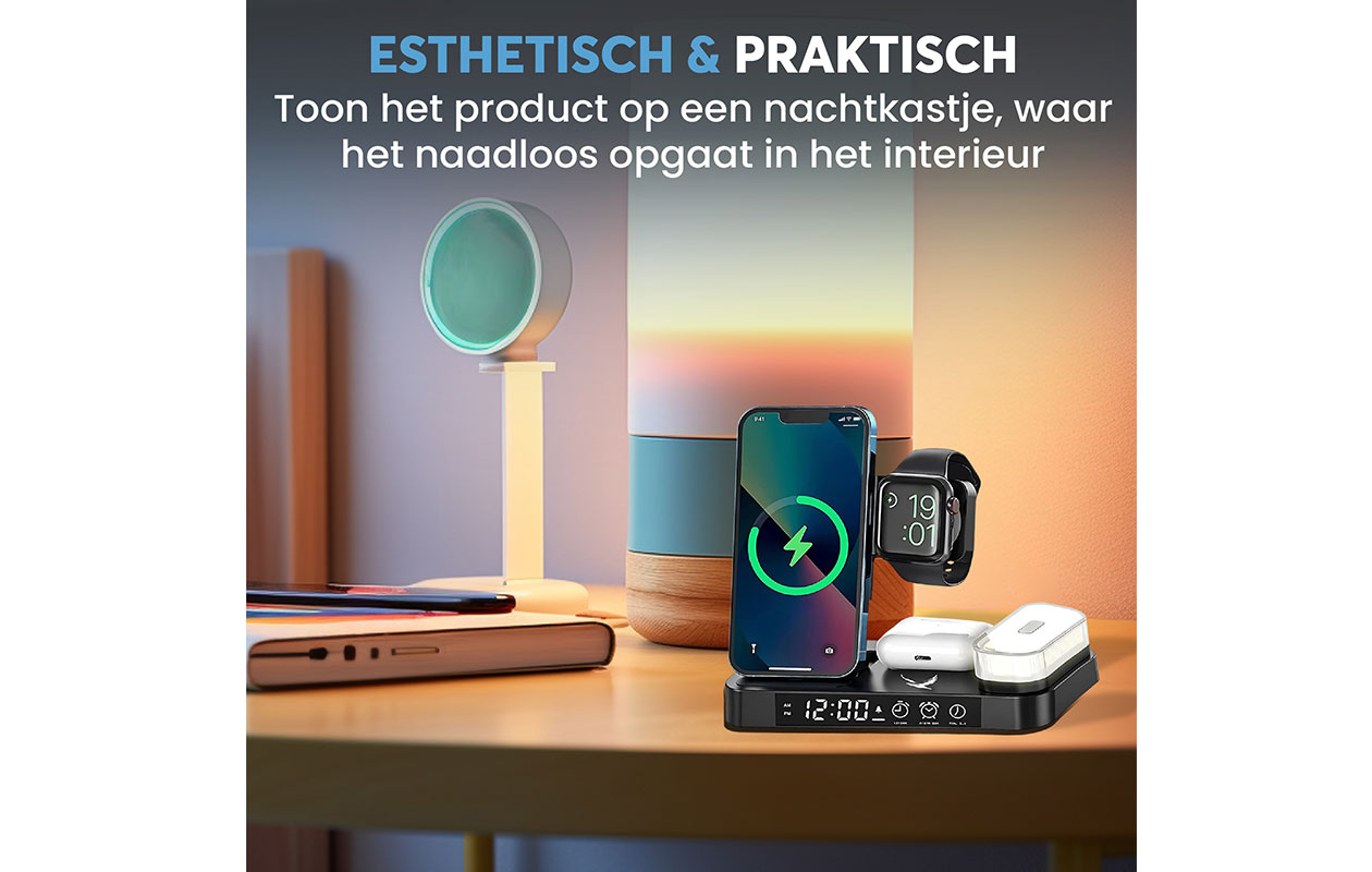 Silver Eagle 4-in-1 draadloos oplaadstation 