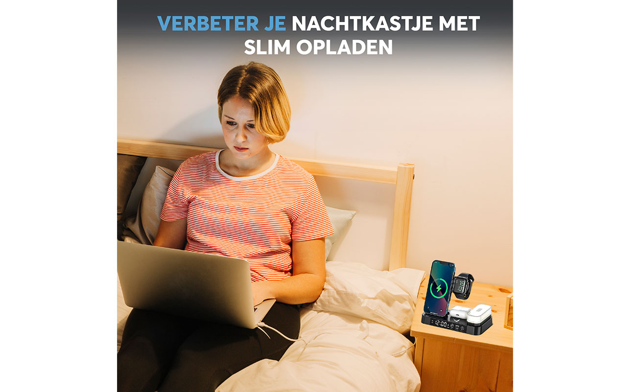 Silver Eagle 4-in-1 draadloos oplaadstation 