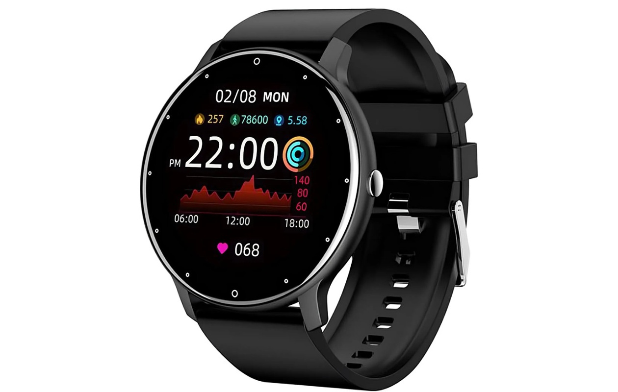 Smartwatch met Bluetooth zwart